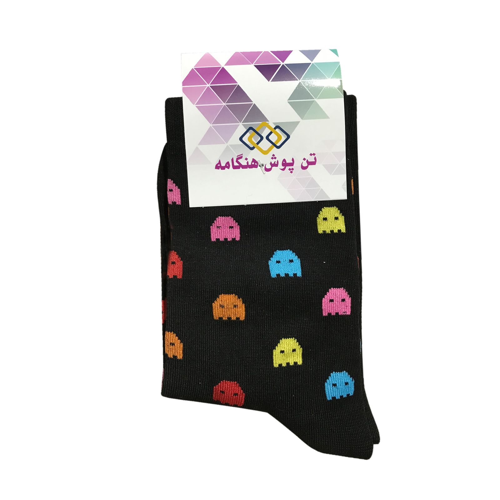 جوراب تن پوش هنگامه مدل پکمن کد B-002 -  - 2
