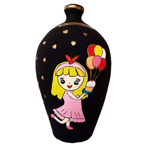 قلک سفالی مدل دختر کوچولو MOON - 85