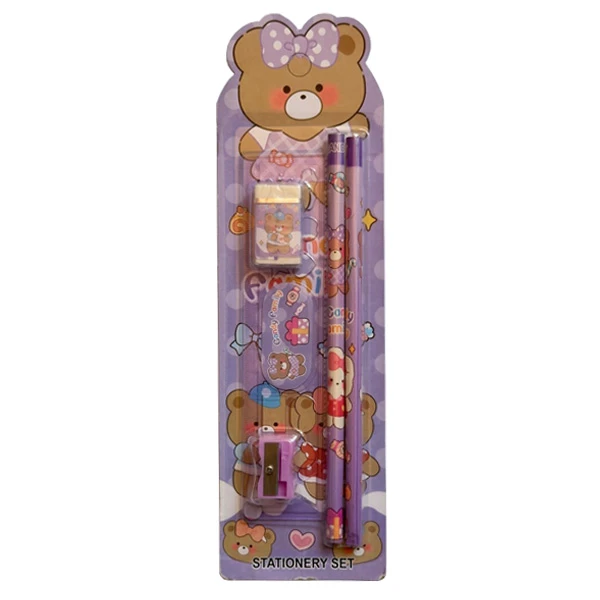بسته لوازم تحریر مدل BEAR BROWN مجموعه 5 عددی