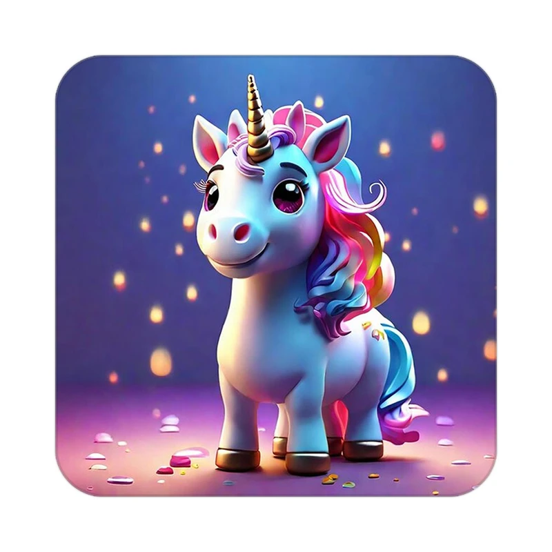 زیر لیوانی کاکتی طرح اسب تک شاخ و یونیکورن مدل mp30895