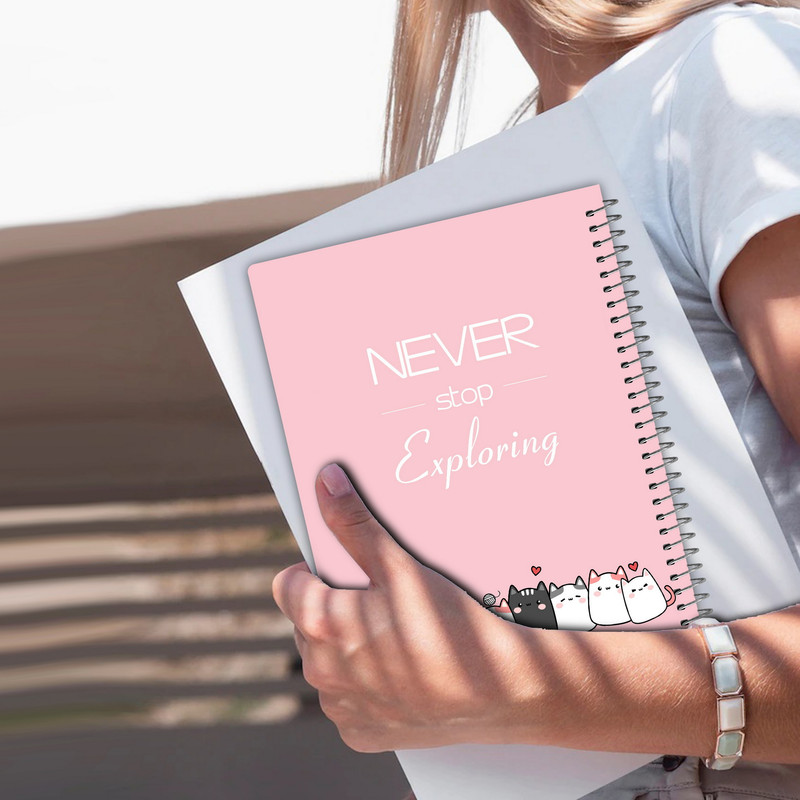 دفتر مشق 50 برگ مستر راد طرح گربه های ملوس کد fiory 2567