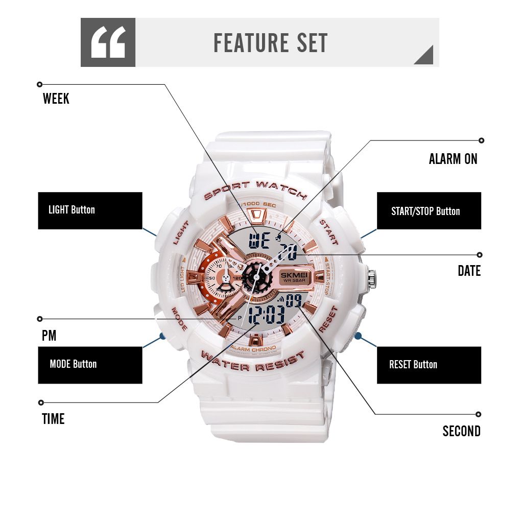 ساعت مچی دیجیتال اسکمی مدل 1688W -  - 5