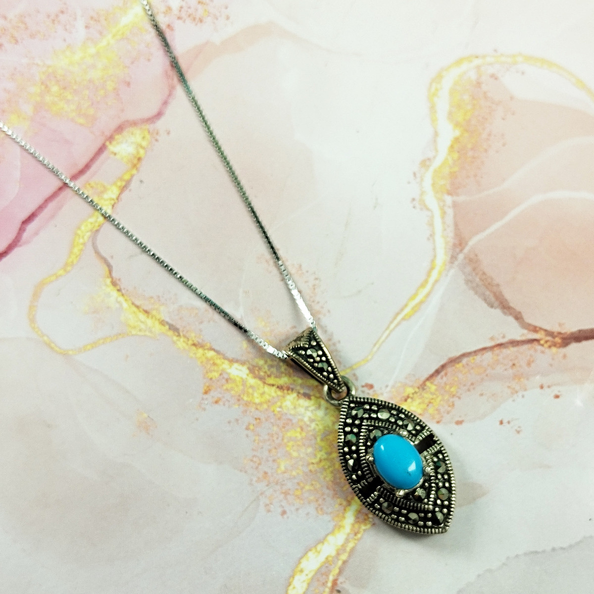 نیم ست نقره زنانه سلین کالا مدل فیروزه کد 129