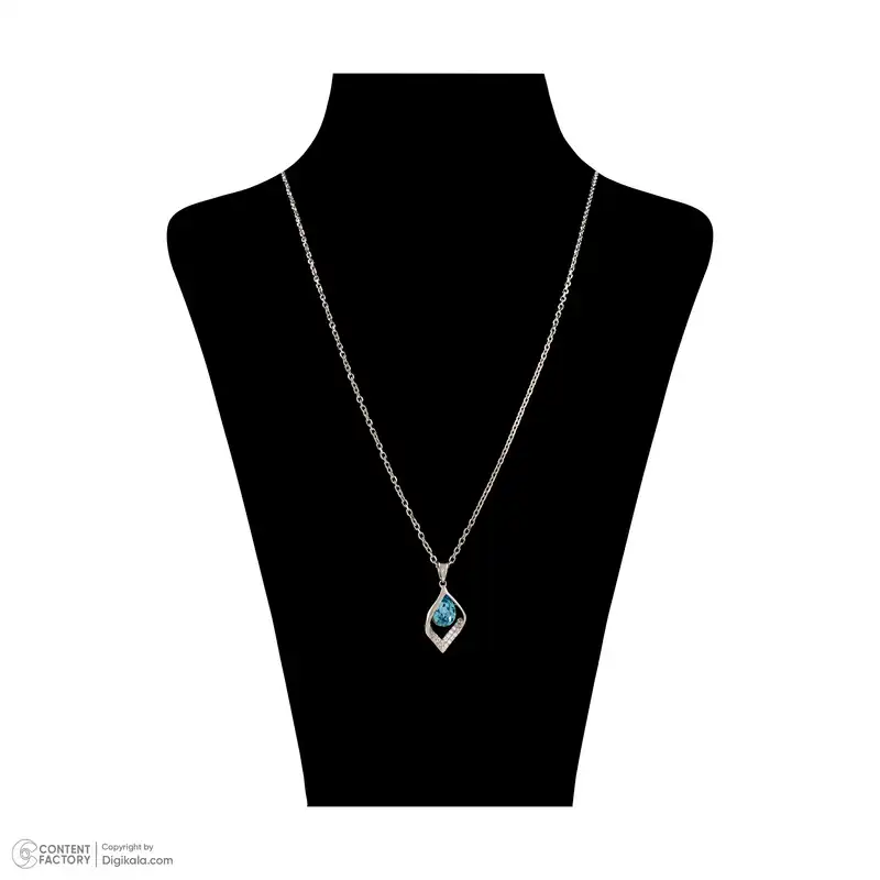 گردنبند نقره زنانه سواروسکی مدل مجلسی تمام سنگ  خاص پسند کد 545412