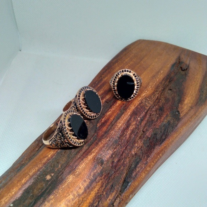 انگشتر مردانه مدل گلدطرح بلک استار