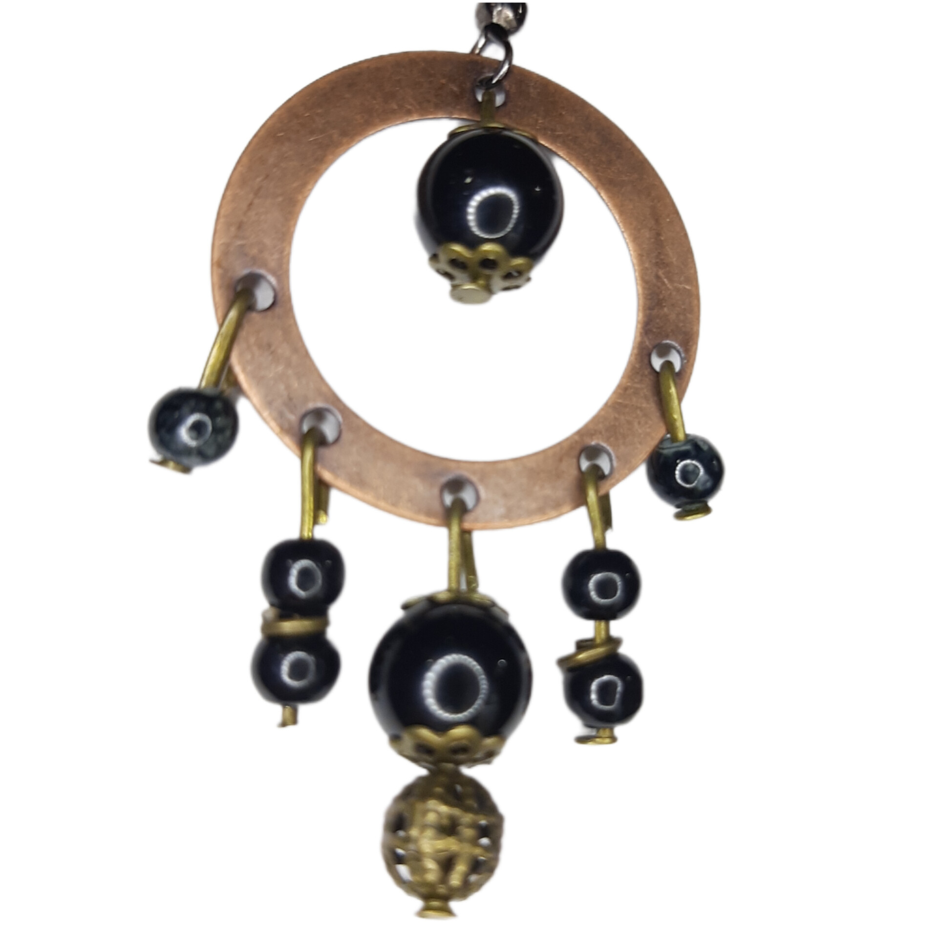 گوشواره دستساز زنانه مدل آویز طرح دریم کچر کد 00144