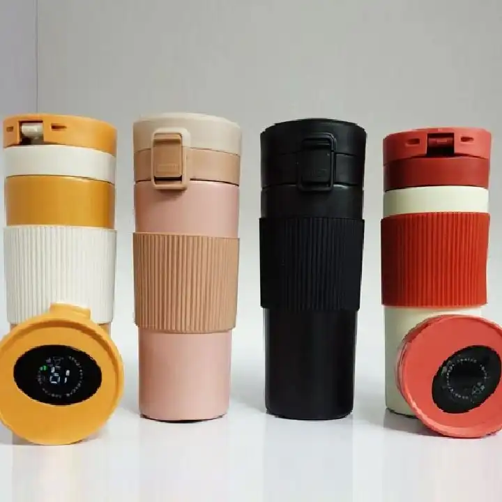 ماگ سفری کافی کاپ مدل دماسنج دار گنجایش 0.5 لیتر