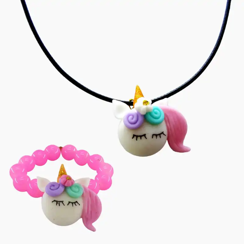 نیم ست دخترانه مدل اسب تک شاخ کد 001