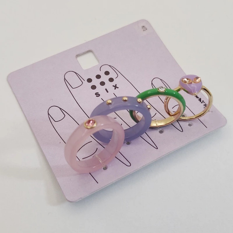 انگشتر زنانه سیکس مدل P26 بسته 4 عددی انگشتر زنانه سیکس مدل P26 بسته 4 عددی