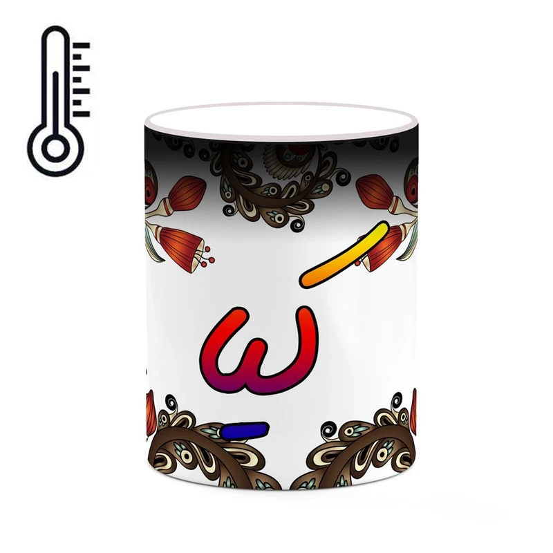ماگ حرارتی کاکتی مدل اسم کیا طرح سنتی گل و بته کد mgh46628