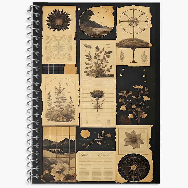 دفتر لغت 50 برگ خندالو طرح گل و گیاه و طبیعت کد N5617