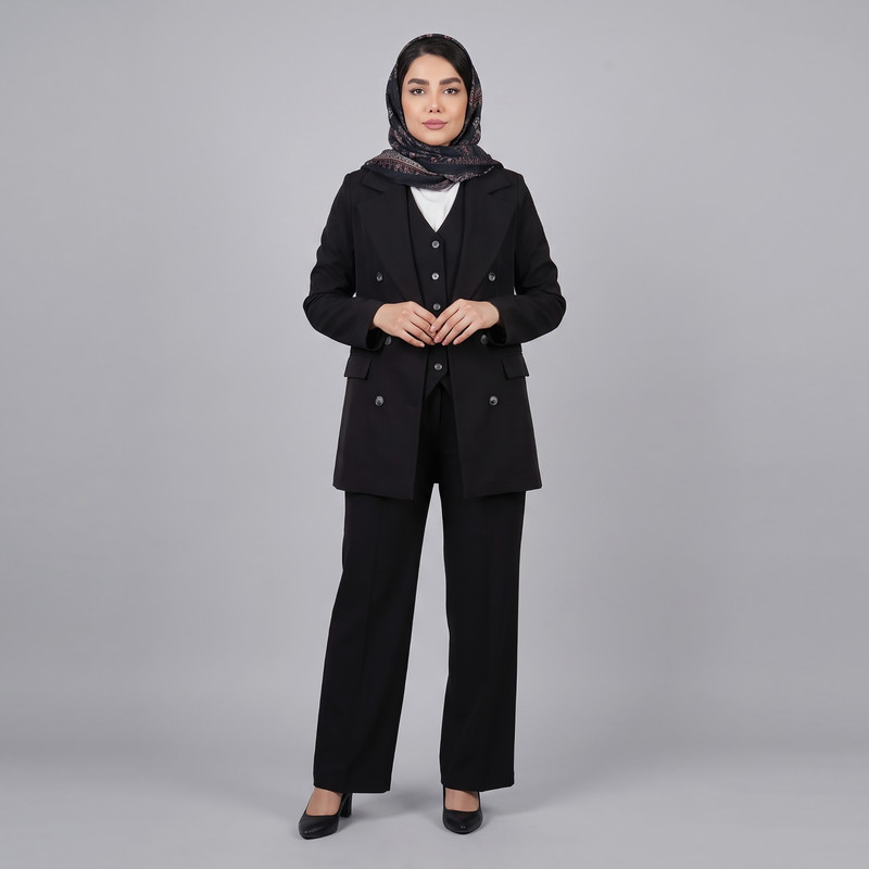 ست رسمی زنانه کت و شلوار و ژیله زاگرس پوش مدل 13110-P