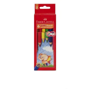 مداد رنگی 6 رنگ فابر-کاستل مدل Jumbo