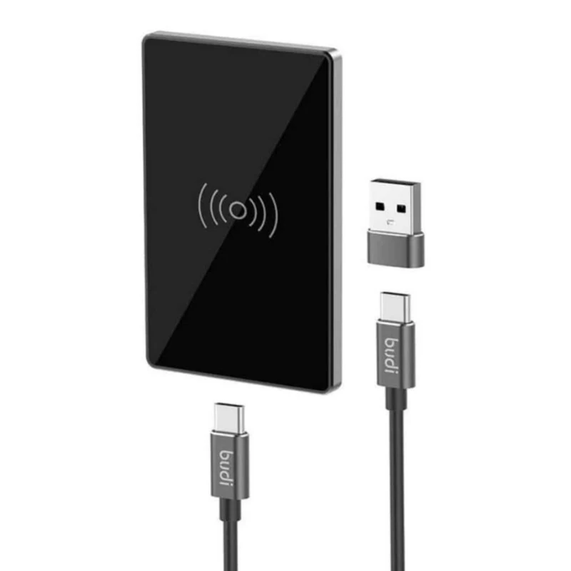 شارژر بی‌سیم 15 وات بودی مدل M8J3300B به همراه کابل USB-C و مبدل USB-C به USB-A