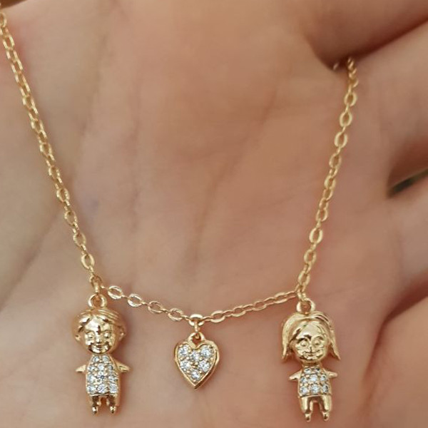 گردنبند دخترانه ژوپینگ مدل قلبی 481