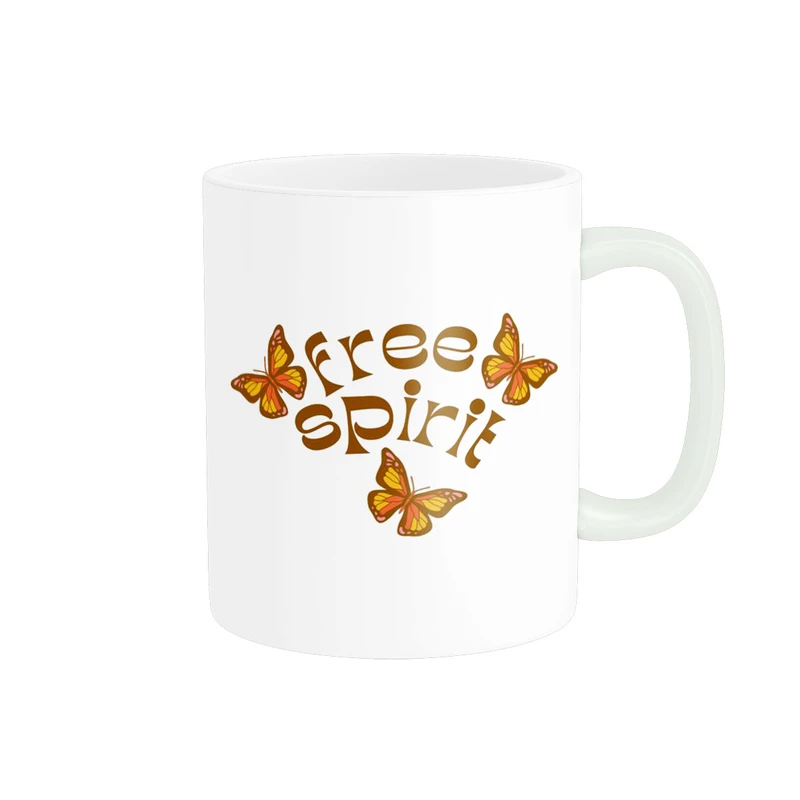 ماگ پاد آفرین مدل تایپوگرافی روح آزاد طرح پروانه های رها کد 2156