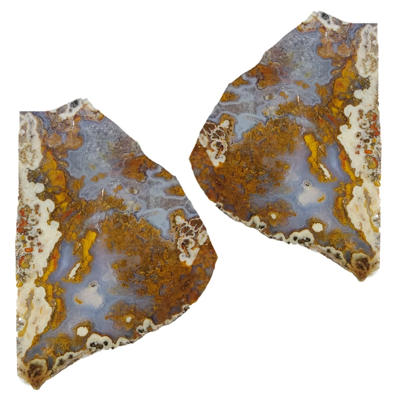 سنگ راف عقیق مدل شجر پاییزی کد 50M مجموعه 2 عددی