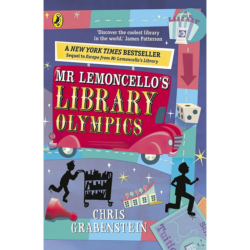 کتاب Mr Lemoncellos Library Olympics اثر Chris Grabenstein انتشارات Puffin