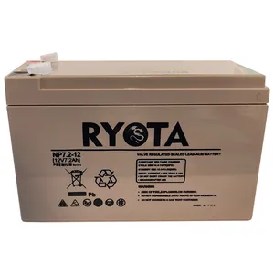 باتری UPS با ولتاژ 12 ولت و شدت جریان 7.2 آمپرساعت ریوتا مدل NP7.2-12-PREMIUM