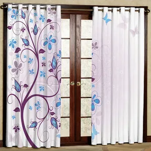 پرده مدل درخت طرح دار هازان پانچی کد 2217 سایز 140x200 سانتی متر