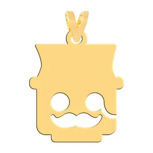 آویز گردنبند طلا 18 عیار زنانه فرشته مدل صورتک WNL-000613