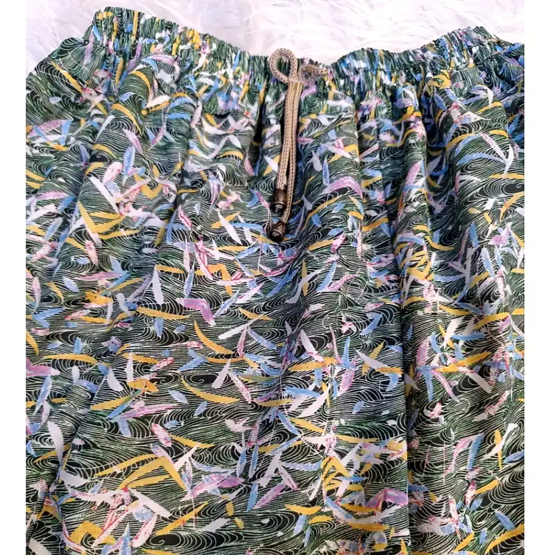 دامن زنانه مدل حریر رنگ سبز