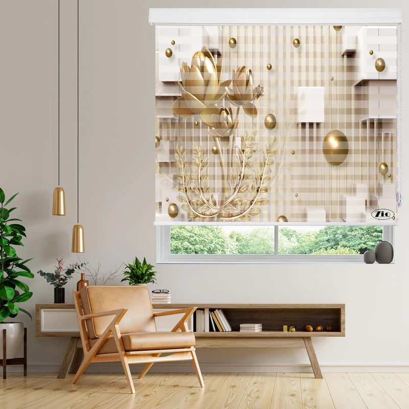 پرده زبرا زیو مدل 3D-1023 سایز 100x150 سانتی متر