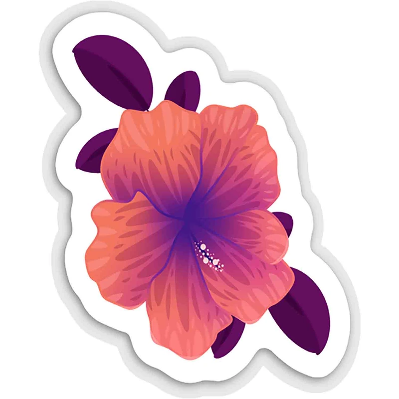 استیکر لپ تاپ طرح Hibiscus کد ST869