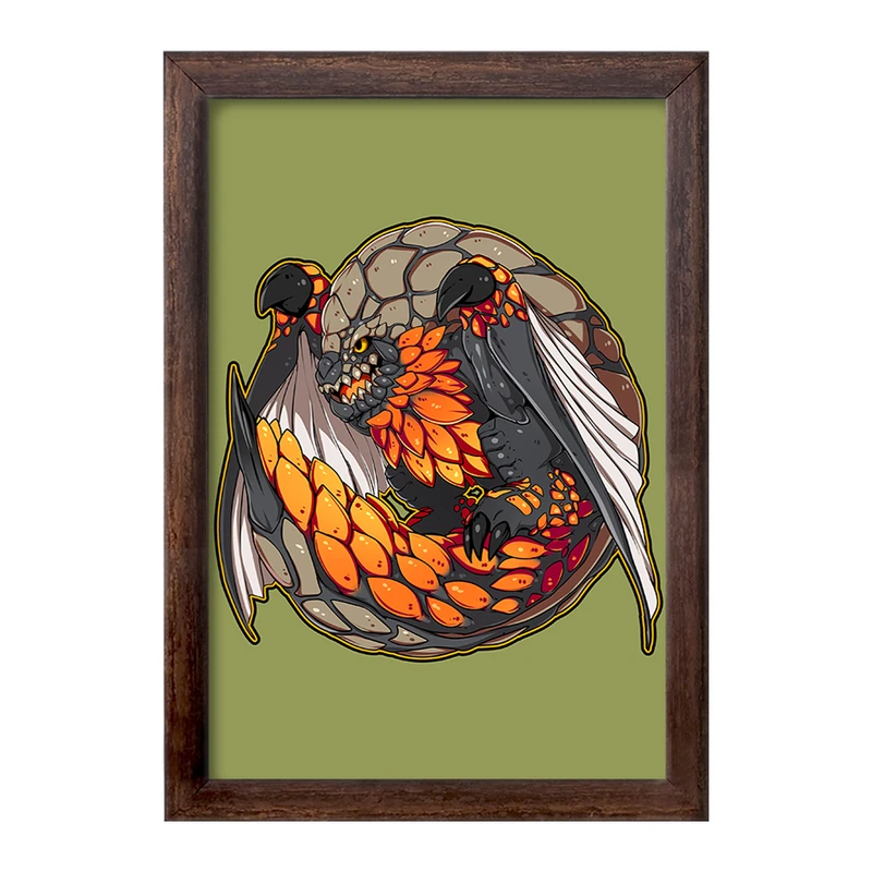 تابلو خندالو طرح بازی شکارچی هیولا (Monster Hunter) کد 33217