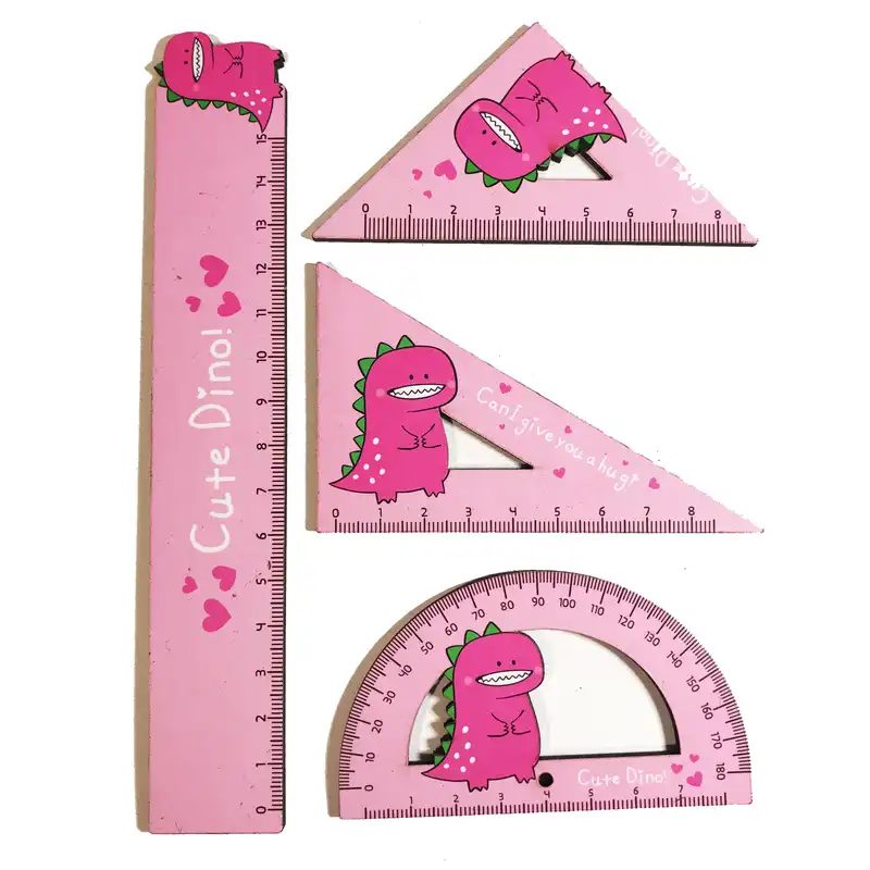 ست خط کش طرح دایناسور مجموعه 4 عددی