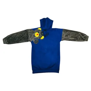 هودی زنانه مدل 10347-3 رنگ آبی کاربنی