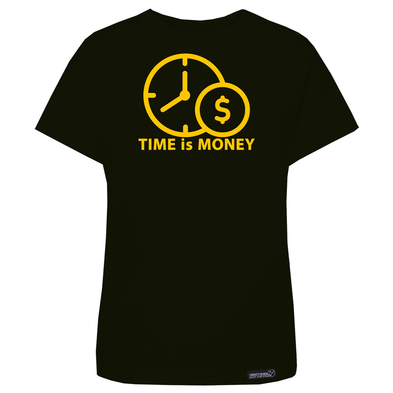 تی شرت آستین کوتاه زنانه 27 مدل Time is Money کد MH1548