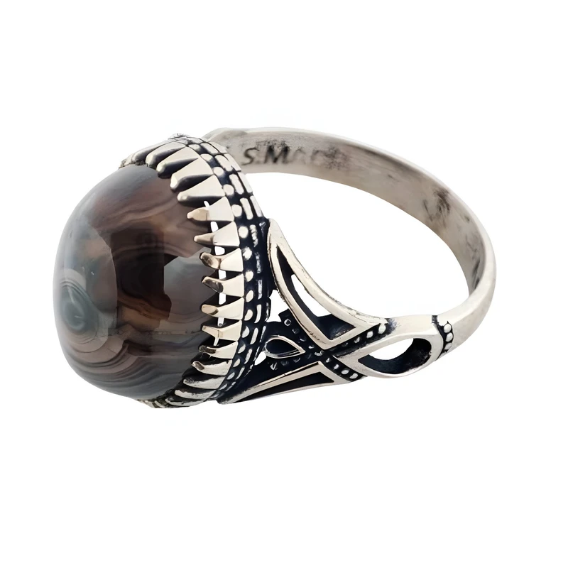 انگشتر مردانه مدل عقیق اصل خراسان q074