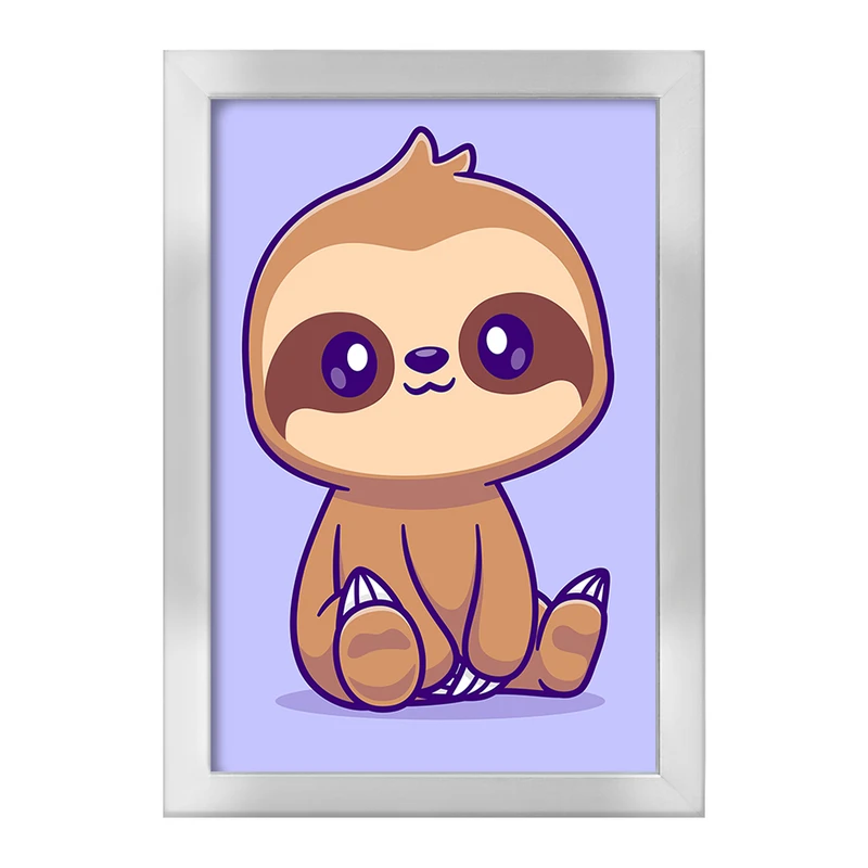 تابلو خندالو طرح حیوانات بامزه تنبل کد 29669