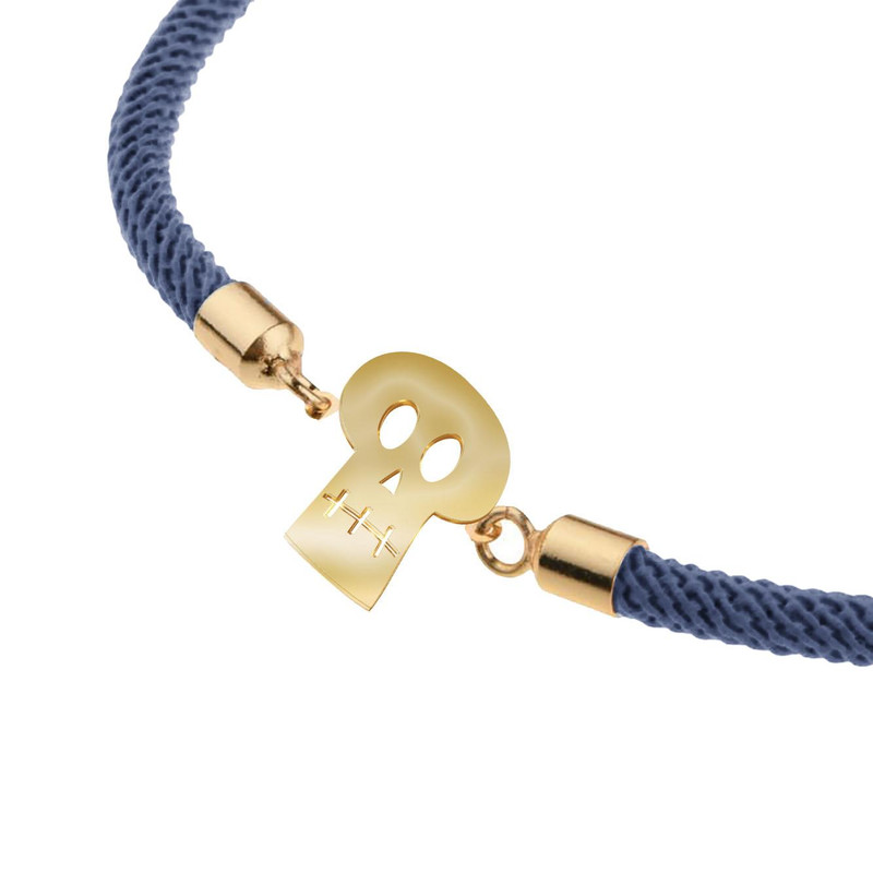 دستبند طلا 18 عیار زنانه مدوپد مدل جمجمه کد D12-10282