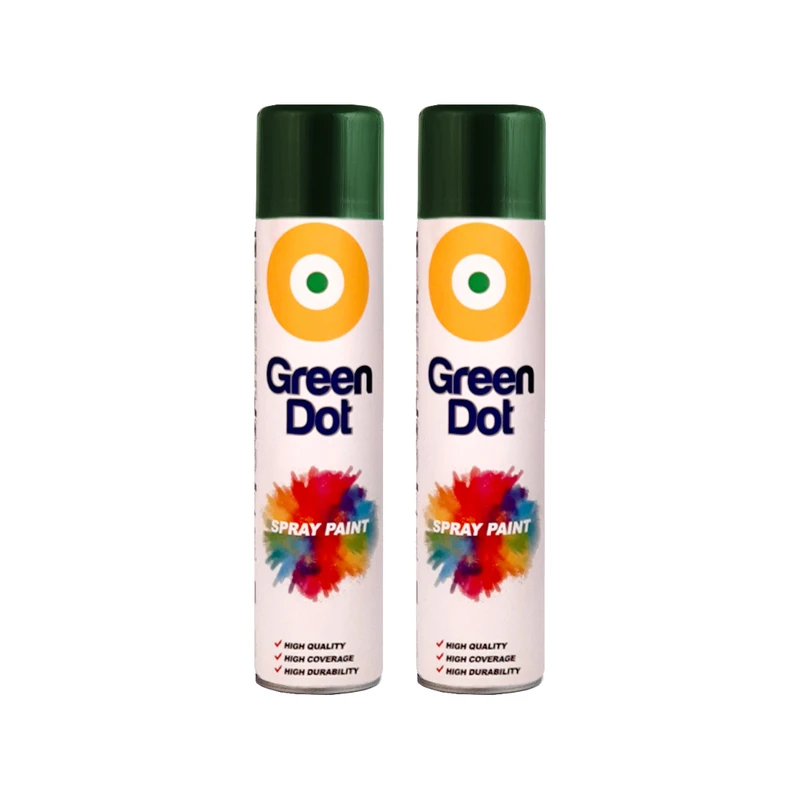 اسپری  رنگ سبز سیر گرین دات مدل G2 حجم 300 میلی لیتر مجموعه 2 عددی 