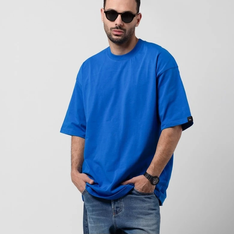 تی شرت آستین کوتاه اورسایز مردانه مدل ساده