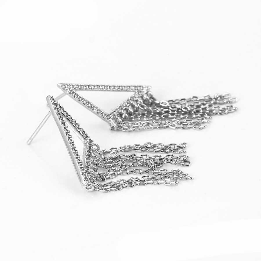 گوشواره زنانه ژوپینگ مدل ریسه ای نگین دار گوشواره زنانه ژوپینگ مدل ریسه ای نگین دار