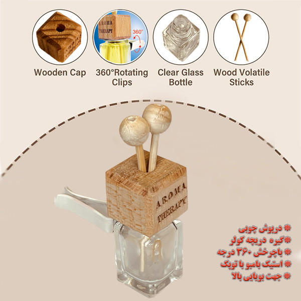 محفظه خوشبو کننده آروماتراپی مدل دریچه کولر کد PFES 2X