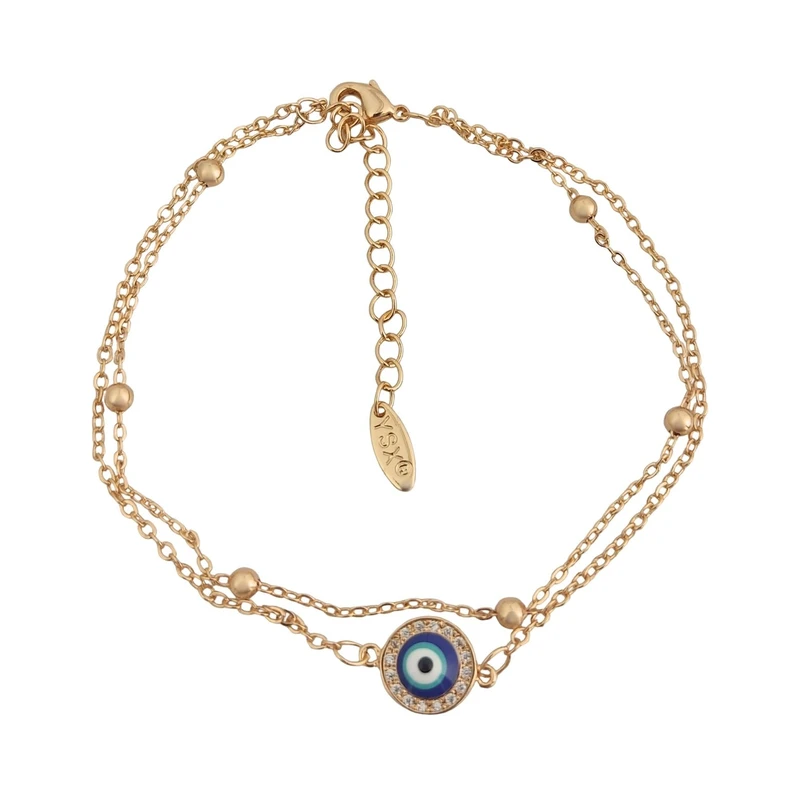 پابند زنانه وای اس ایکس مدل  چشم نظر دو لاین کد 1