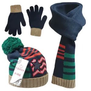 ست کلاه و شال گردن و دستکش بافتنی بچگانه فونم مدل 5085