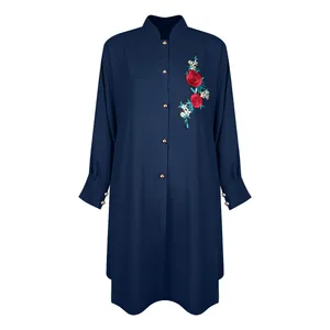 مانتو بارداری مدل کرپ اپلیکه دوزی