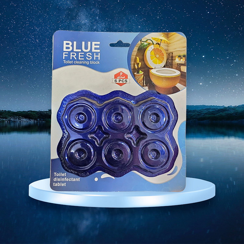 قرص خوشبوکننده توالت فرنگی بلو فرش مدل Power Active بسته 6 عددی