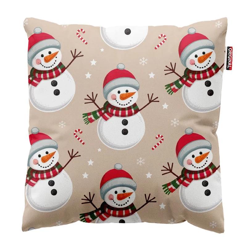 کوسن پاد آفرین طرح زمستون و آدم برفی کد 2046 سایز 30*30 سانتی متر