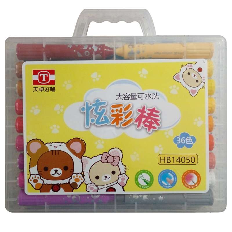 مداد شمعی 36 رنگ طرح silky crayon مدل پیچی