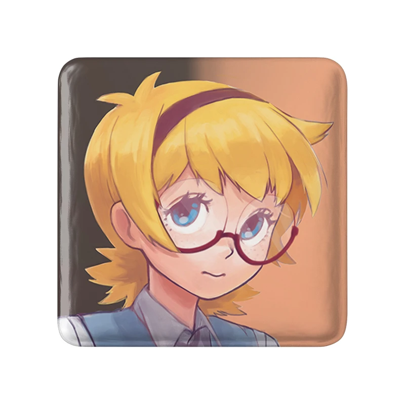 مگنت خندالو طرح جانسون انیمه جادوگران کوچک Little Witch Academia  مدل مربعی کد 22834