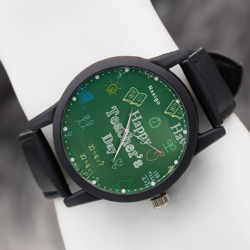 ساعت مچی عقربه ای ناکسیگو مدل Happy Teacher Day کد LF12348 ساعت مچی عقربه ای ناکسیگو مدل Happy Teacher Day کد LF12348