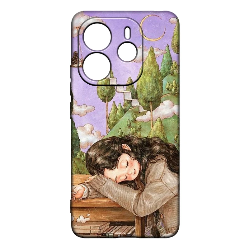 کاور طرح دخترانه کد 243 مناسب برای گوشی موبایل شیائومی Redmi Note 14 4G