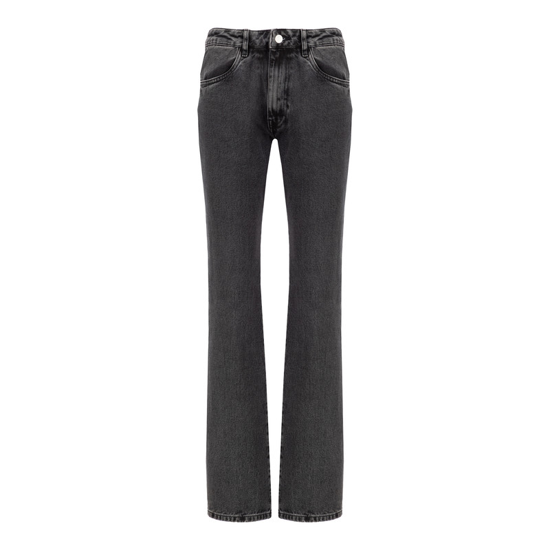 شلوار جین زنانه سرژه مدل 221150 بوت کات رنگ زغالی