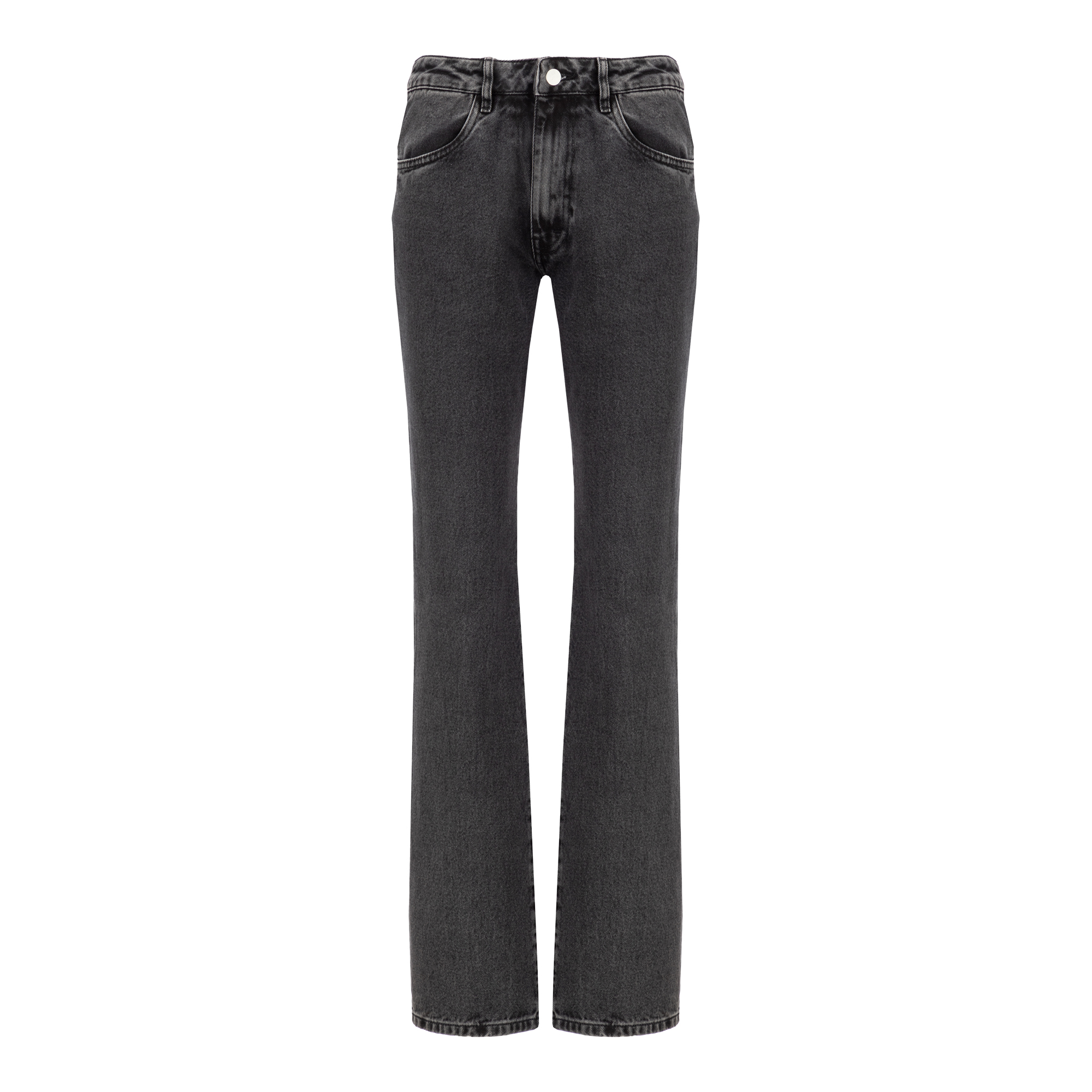 شلوار جین زنانه سرژه مدل 221150 بوت کات رنگ زغالی